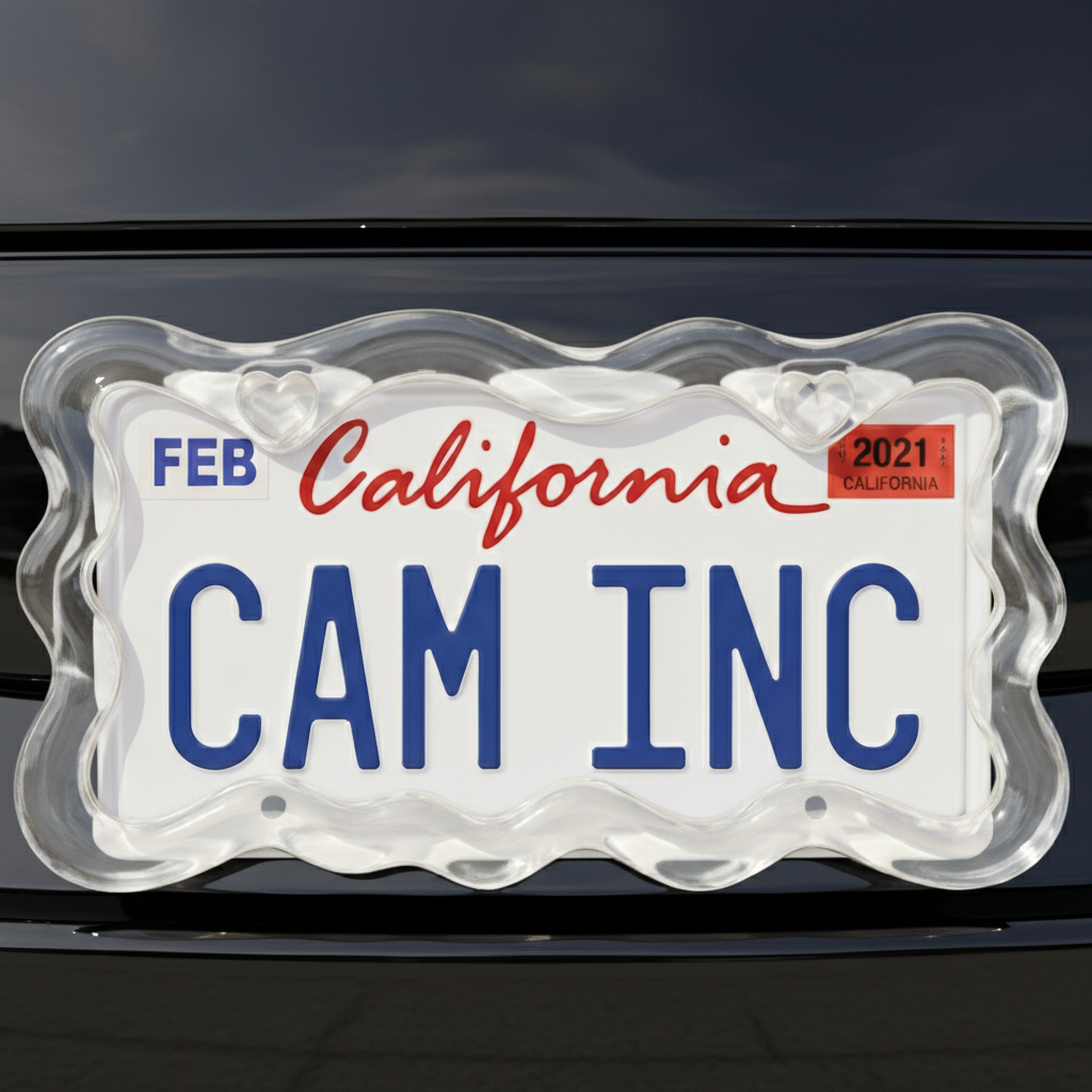Crystal Clear-license plate frame