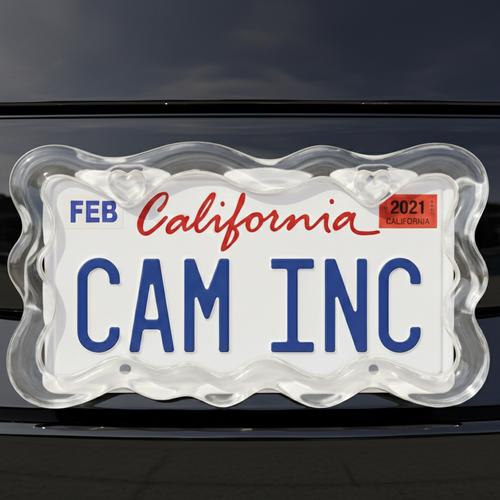 Crystal Clear-license plate frame