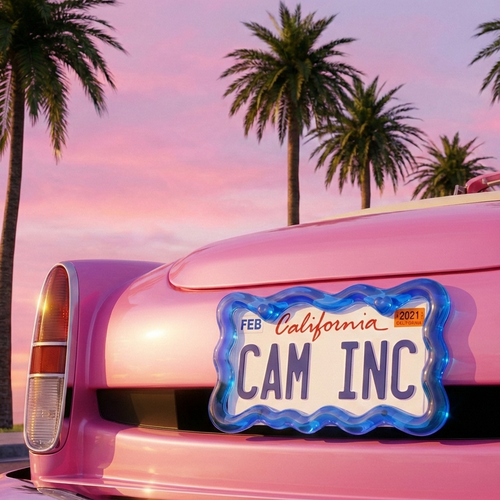 Electric blue-license plate frame