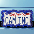 Electric blue-license plate frame